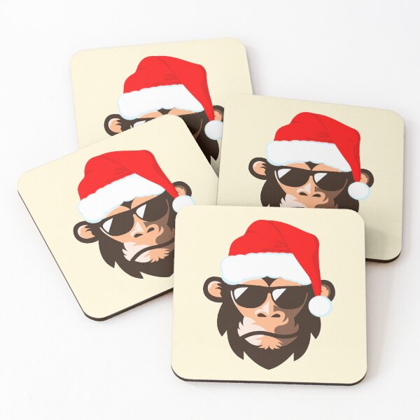 Item preview, Funny Funky Santa Monkey designed and sold by Coffee Lifestyle.