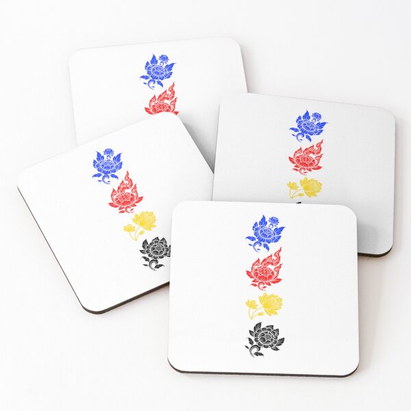 Item preview, Asian Flower Art Polyamorous. Polyamory Pride designed and sold by Subtle Pride Shop.