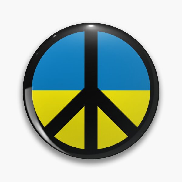 Item preview, Ukraine Peace Symbol Badge/Sticker designed and sold by TrenderDesigns.