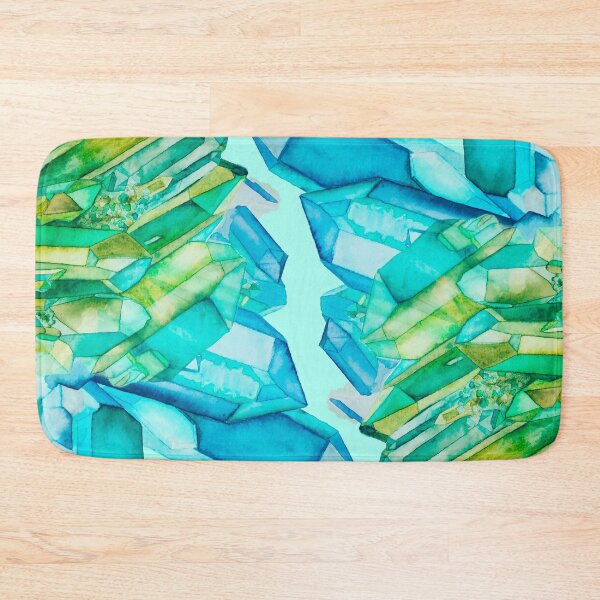 Item preview, Green Garden Crystals , Crystal Point, Watercolor Crystal, Blue Crystal, Green Crystal, Watercolor designed and sold by Clancy Rodgers.