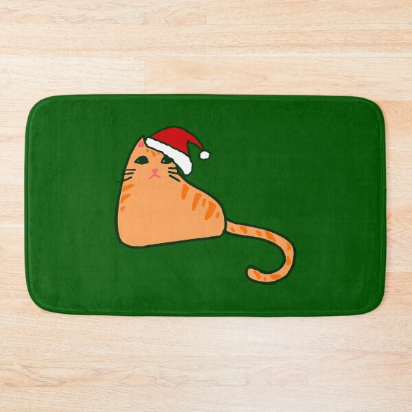 Item preview,  christmas santa claus hat orange tabby cat designed and sold by Gossip Rag.