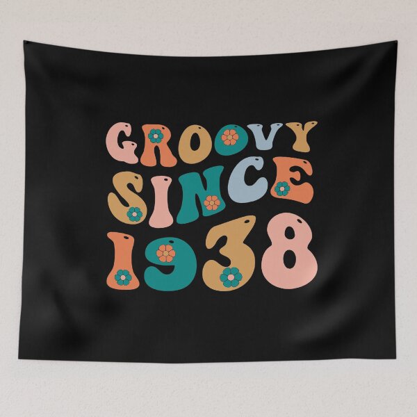 Item preview, Groovy Since 1938 | 84th Birthday | Retro Groovy Birthday designed and sold by AMINE  ★★★★★.