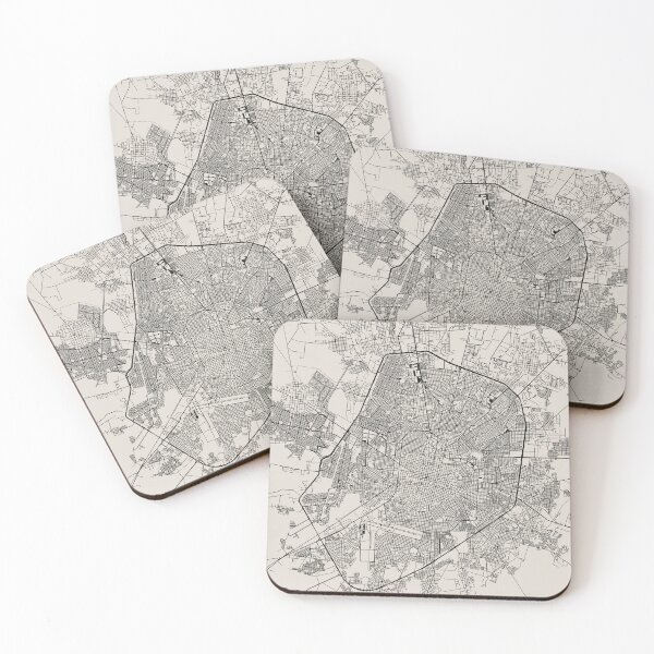 Item preview, Mérida, Venezuela - black and white city map designed and sold by cozyspirit.