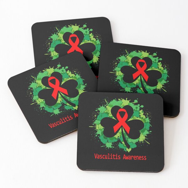 Item preview, Vasculitis Awareness Clover Ribbon Happy Patricks Day Support Vasculitis Warrior Gifts designed and sold by Tammyilaria.