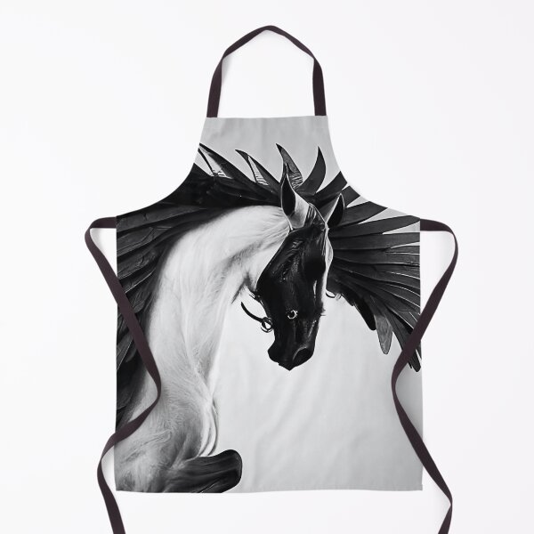 Item preview, White Horse With Black Wings Unicorn designed and sold by ONORMAL.