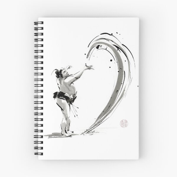 Item preview, Sumo #8 - Shubatsu ink wash painting on paper designed and sold by Rebecca Rees.