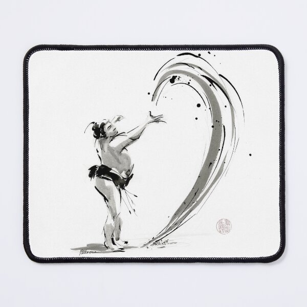 Item preview, Sumo #8 - Shubatsu ink wash painting on paper designed and sold by Rebecca Rees.