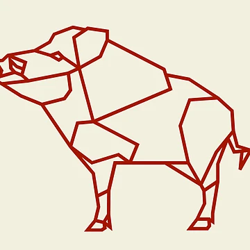 Artwork thumbnail, Cream Razorback, Arkansas, Arkansas Razorbacks, Hogs, Arkansas Hogs, Razorback Football, Razorback Baseball by Clancy Rodgers