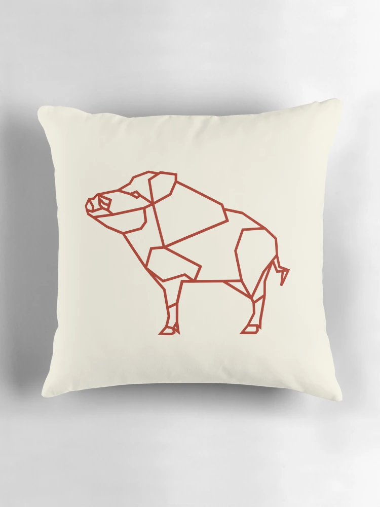 Thumbnail 3 of 4, Pillow, Cream Razorback, Arkansas, Arkansas Razorbacks, Hogs, Arkansas Hogs, Razorback Football, Razorback Baseball designed and sold by Clancy Rodgers.
