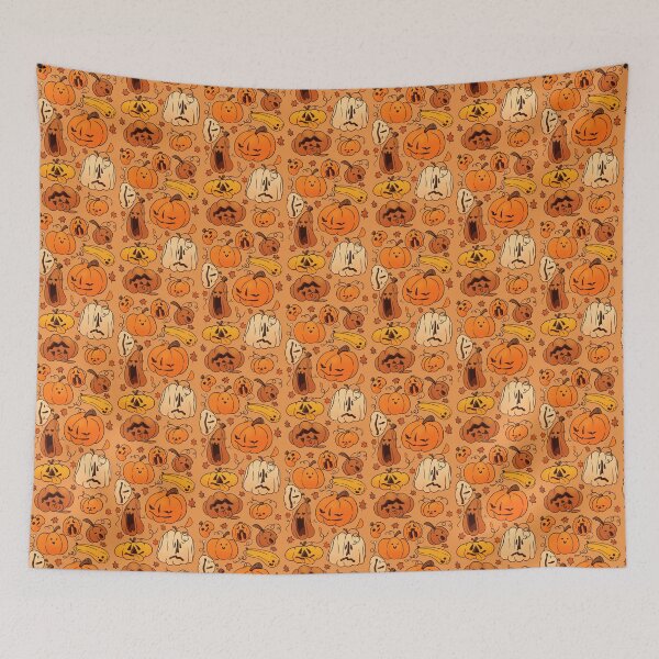 Item preview, Pumpkin faces pattern  designed and sold by JenChibi.