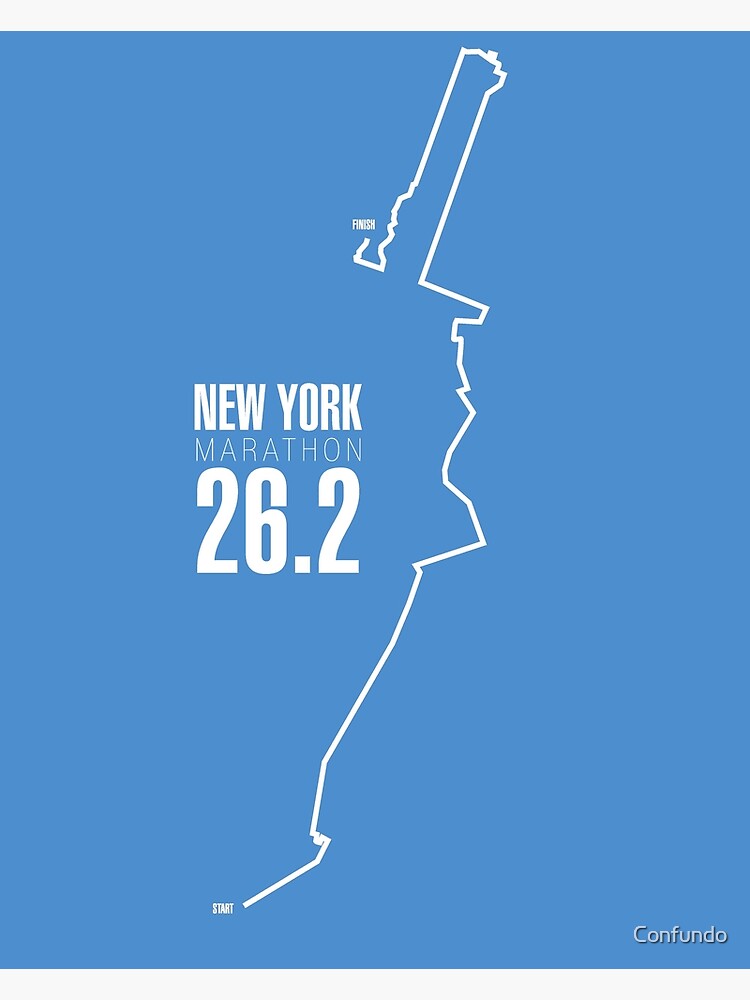 "New York Marathon route." Poster for Sale by Confundo Redbubble