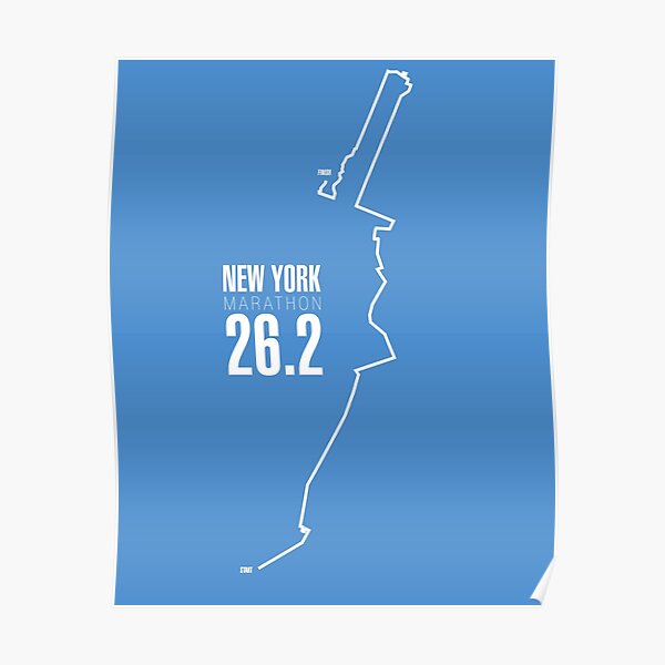 "New York Marathon route." Poster for Sale by Confundo Redbubble