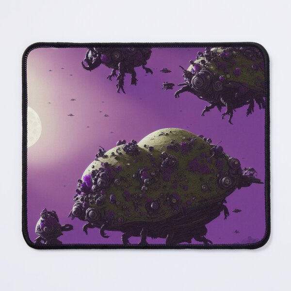 Item preview, Alien battlesnails invading a purple planet III designed and sold by BrachiaST.