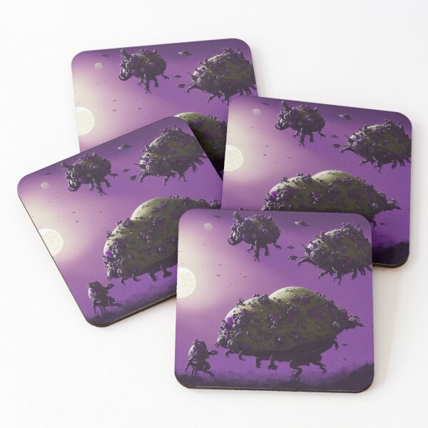 Item preview, Alien battlesnails invading a purple planet III designed and sold by BrachiaST.