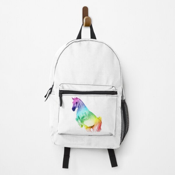 Item preview, Gray horse in jump - rainbow colorized version designed and sold by SylvieG18.