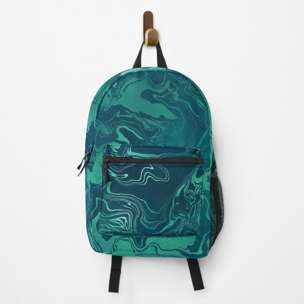 Item preview, Teal and Black Pattern of Liquid Swirls designed and sold by LDTreasures.