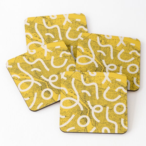 Item preview, Portland, USA - yellow city map drawing designed and sold by cozyspirit.
