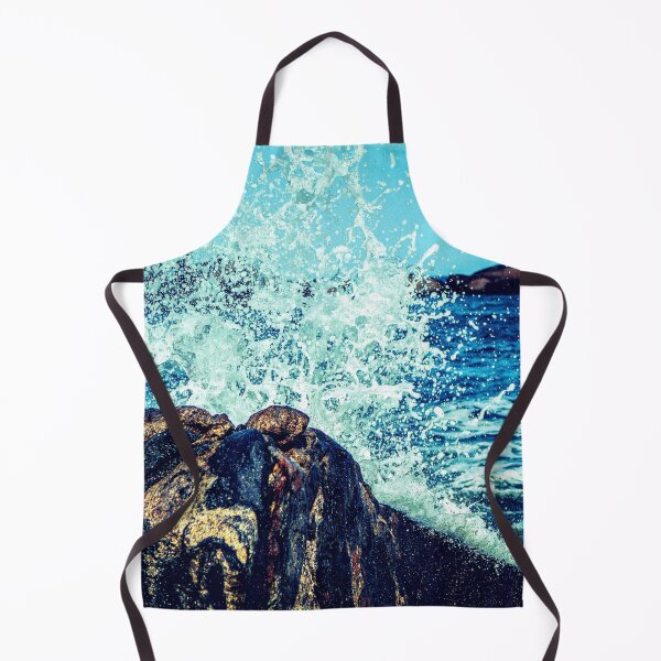 Item preview, Blue Turquoise Ocean Summer Beach Foamy Waves with Rock designed and sold by MyArt23.