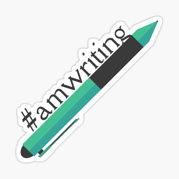 Item preview, #amwriting - NaNoWriMo Writing Sticker Design designed and sold by KeelasChronicle.