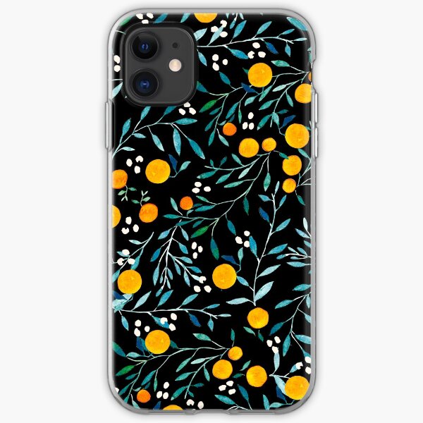 Oranges on Black iPhone Soft Case