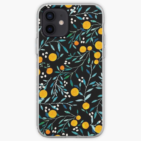 Oranges on Black iPhone Soft Case
