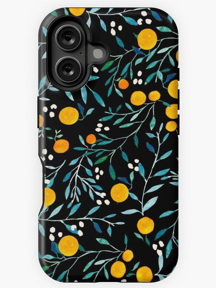 Thumbnail 1 of 4, iPhone Case, Oranges on Black designed and sold by artiisan.