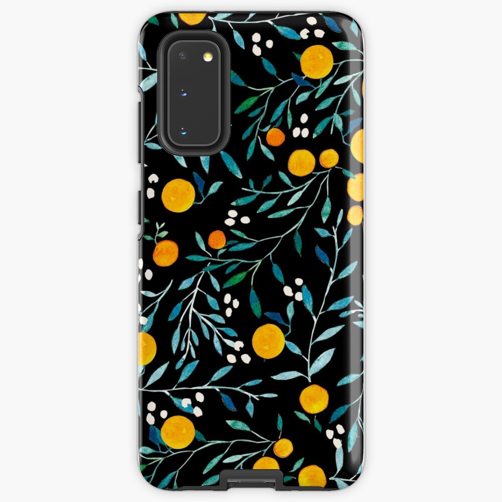 Oranges on Black Case & Skin for Samsung Galaxy