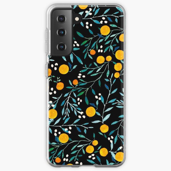 Oranges on Black Samsung Galaxy Soft Case