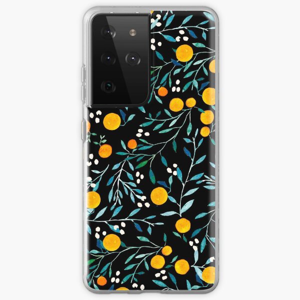 Aperçu de l'œuvre Oranges sur fond noir créée et vendue par artiisan.