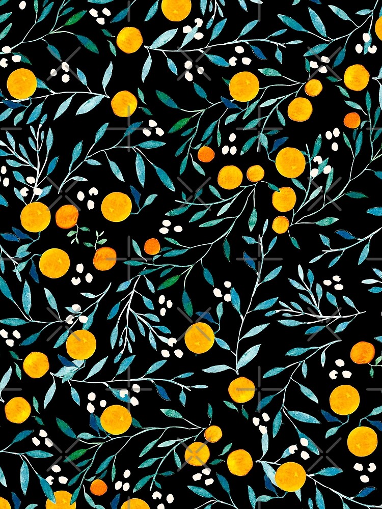 Thumbnail 5 of 5, Graphic T-Shirt, Oranges on Black designed and sold by artiisan.
