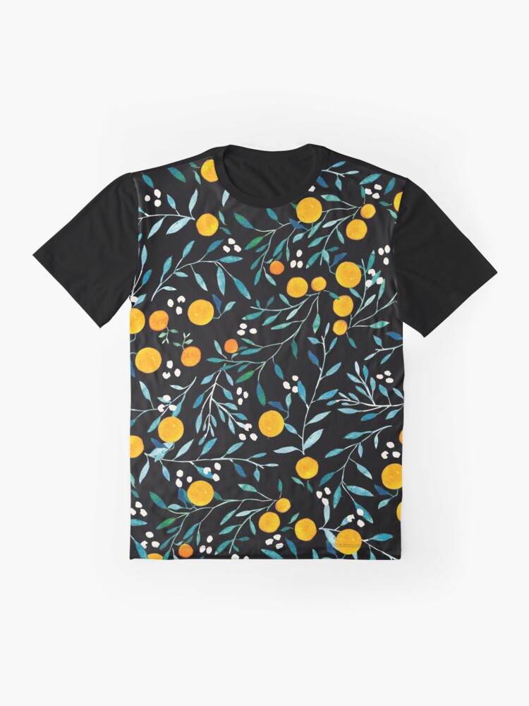 Thumbnail 4 of 5, Graphic T-Shirt, Oranges on Black designed and sold by artiisan.