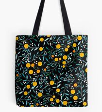Orangen auf Schwarz Tasche