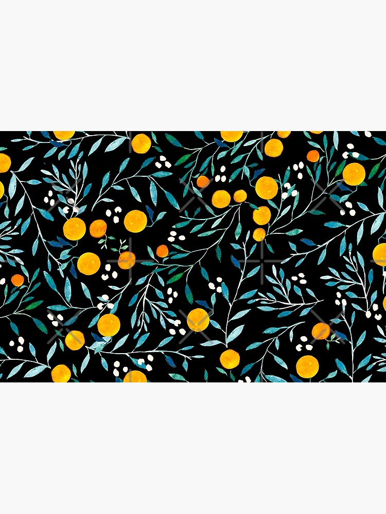 Discover Oranges on Black Watercolor Laptop Sleeves