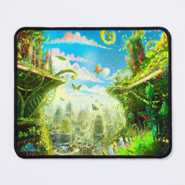 Item preview, Futuristic Plant City Digital Painting, AI Generated Art designed and sold by sweetbelle.