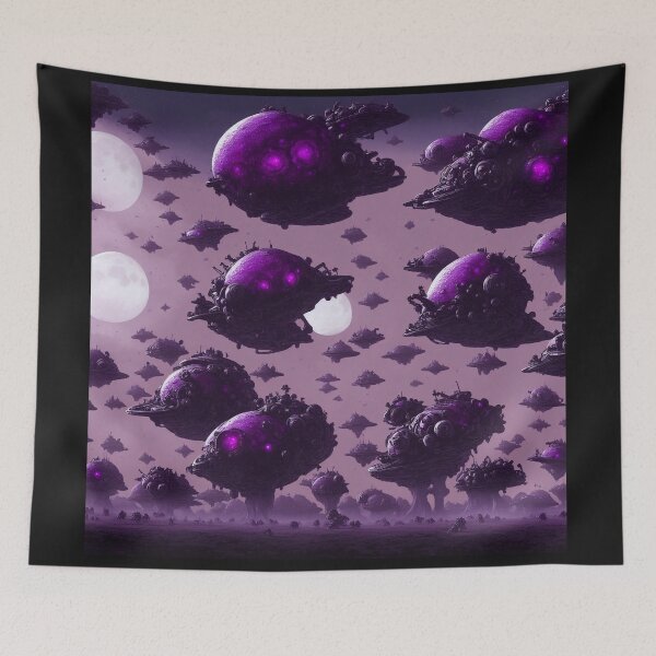 Item preview, An armada of alien battlesnails landing on a purple planet I designed and sold by BrachiaST.