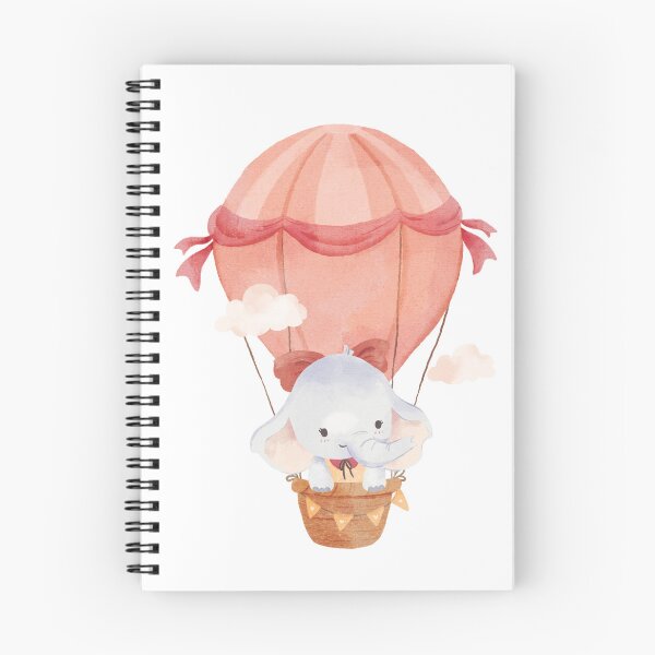 Artikelvorschau, Nettes Elefant-Heißluft-Ballon-Aquarell entworfen und verkauft von Darius Bocos.