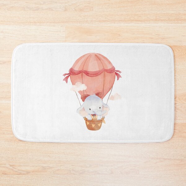 Item preview, Cute Elephant Hot Air Balloon Watercolor designed and sold by Darius Bocos.