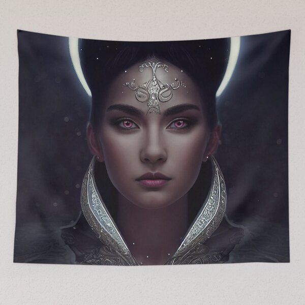 Item preview, Beautiful Fantasy Mage - Mage of The Light - AI Artwork designed and sold by BRaiNDEDprints.