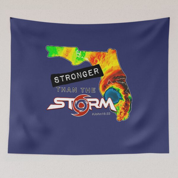 Item preview, STRONGER THAN THE STORM - #SWFLSTRONG SOUTHWEST FLORIDA, HURRICANE IAN 2022 #SUPPORT LOCAL PIER RED, WHITE & BLUE T-SHIRT designed and sold by Real-Humdinger.