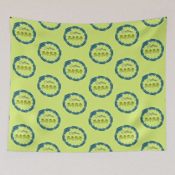 Item preview, Caffeine Caffee Cafe Green Cups designed and sold by Kubala.