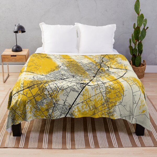 Item preview, Waco, USA - yellow city map drawing designed and sold by cozyspirit.