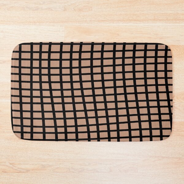 Item preview, Black Peach Wavy Grid Pattern Pairs 2023 COTY Desert Carnation 2005-7C designed and sold by ColorOfTheYears.