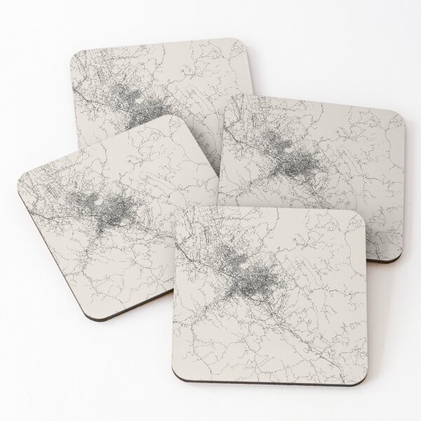 Item preview, Albania, Tirana - black and white map designed and sold by cozyspirit.