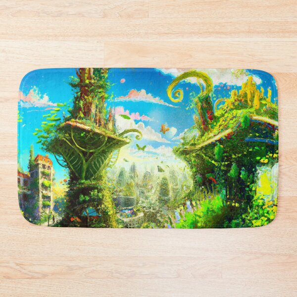 Item preview, Futuristic Plant City Digital Painting, AI Generated Art designed and sold by sweetbelle.