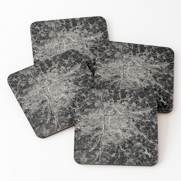 Item preview, Prague, Czech Republic - black and white city map designed and sold by cozyspirit.