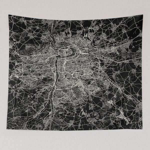 Item preview, Prague, Czech Republic - black and white city map designed and sold by cozyspirit.