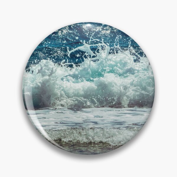 Aperçu de l'œuvre Océan bleu turquoise Plage d'été Vagues écumeuses créée et vendue par MyArt23.