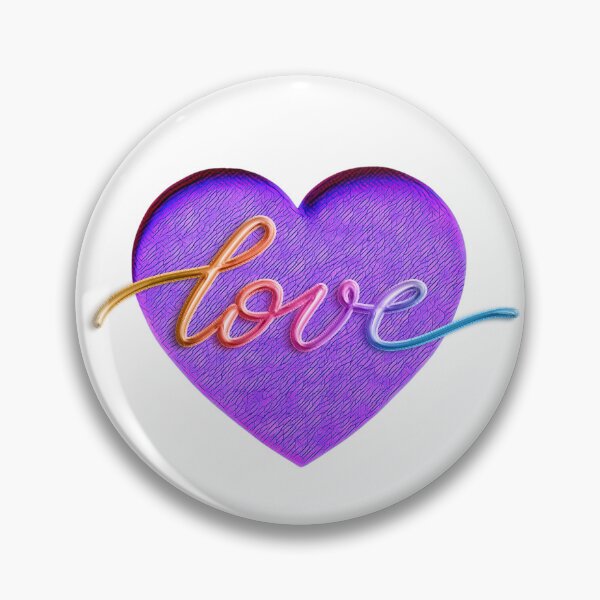 Item preview, Rainbow Love.. In a textured mauve heart designed and sold by ditzy-designs.