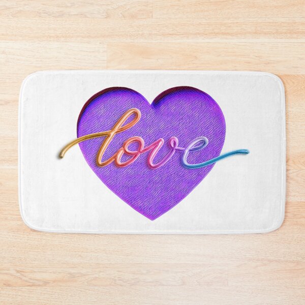 Item preview, Rainbow Love.. In a textured mauve heart designed and sold by ditzy-designs.