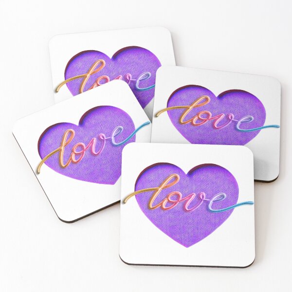 Item preview, Rainbow Love.. In a textured mauve heart designed and sold by ditzy-designs.